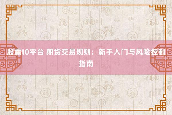 股票t0平台 期货交易规则：新手入门与风险控制指南