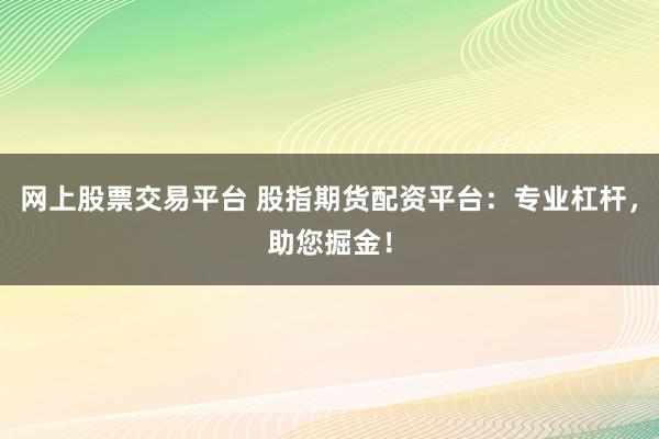 网上股票交易平台 股指期货配资平台：专业杠杆，助您掘金！