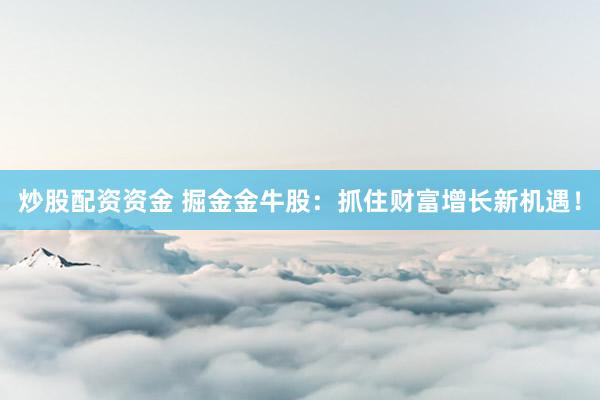 炒股配资资金 掘金金牛股：抓住财富增长新机遇！