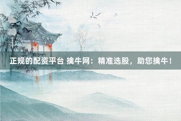 正规的配资平台 擒牛网：精准选股，助您擒牛！