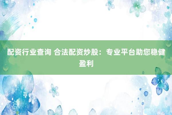 配资行业查询 合法配资炒股:专业平台助您稳健盈利