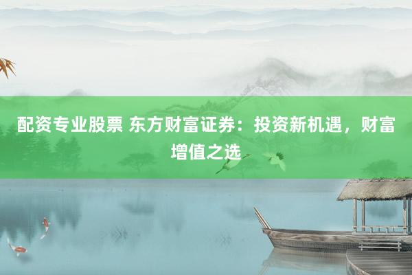配资专业股票 东方财富证券：投资新机遇，财富增值之选