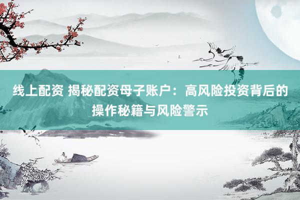 线上配资 揭秘配资母子账户：高风险投资背后的操作秘籍与风险警示
